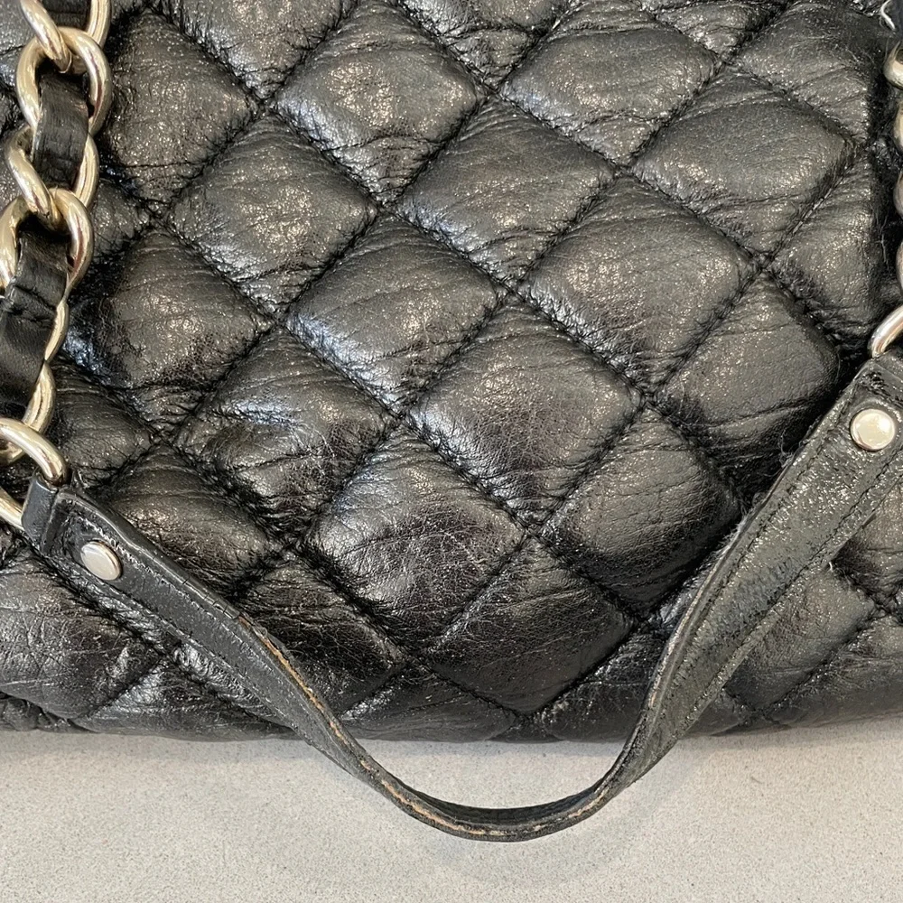 Kate Spade Sparkly Black Quilted Leather Bag